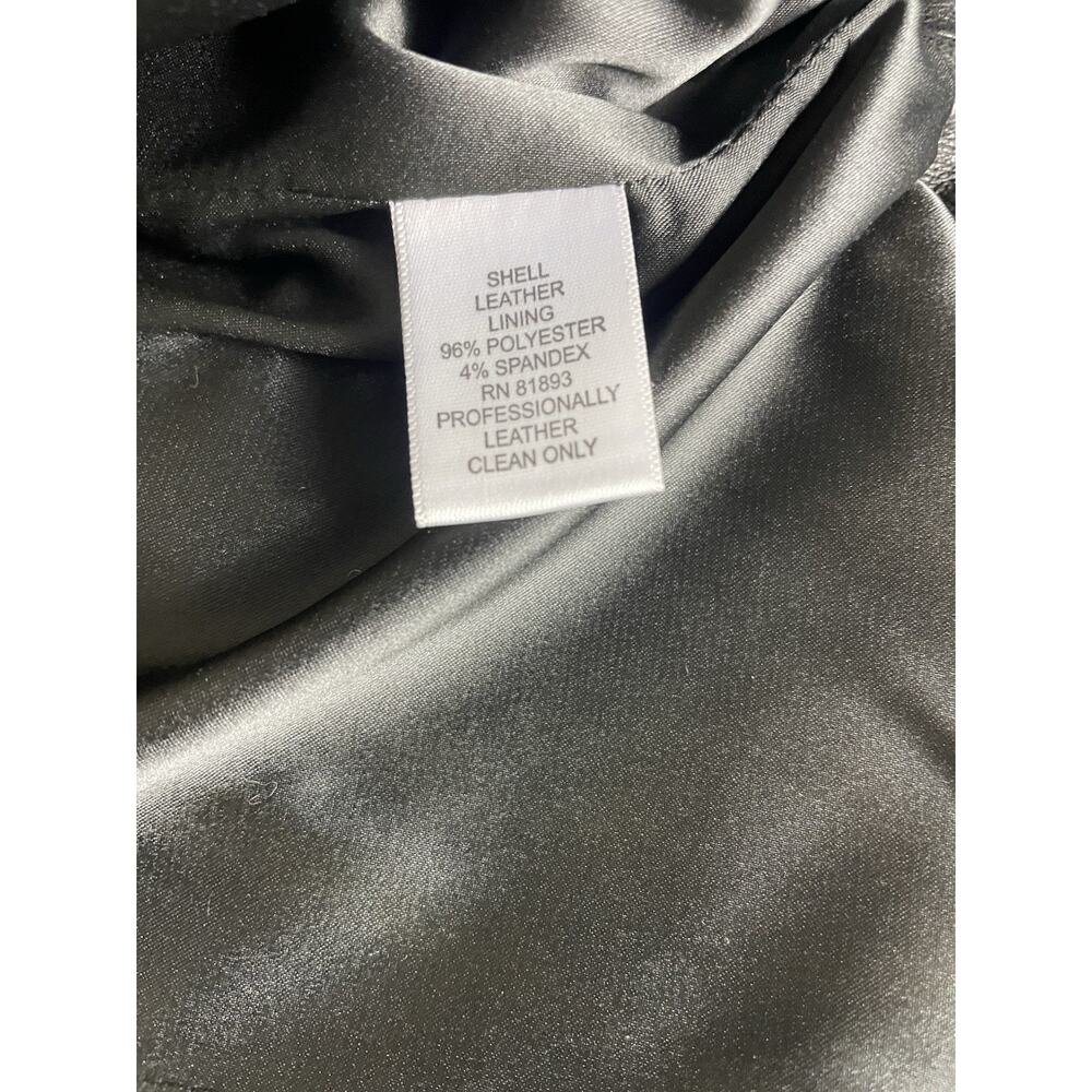 NWOT GILI Black Leather Silver Hardware Moto Women's Jacket Asymetrical Size 14 - Picture 8 of 13